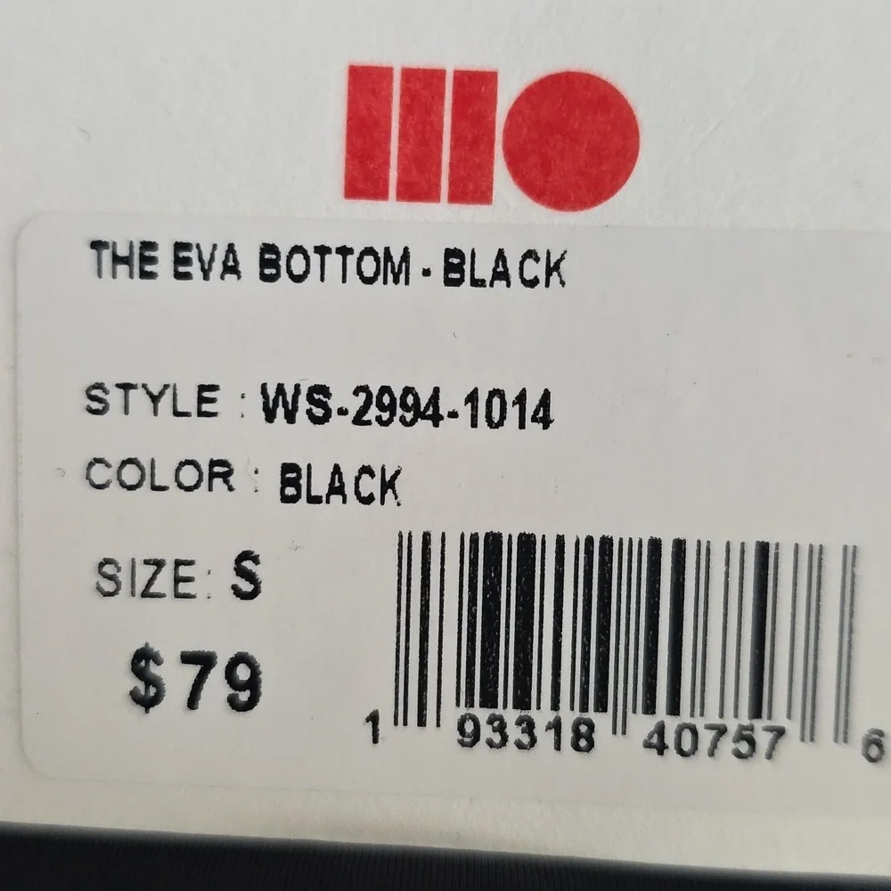 Solid & Striped Eva Bikini Bottom in Black NWT Size Small